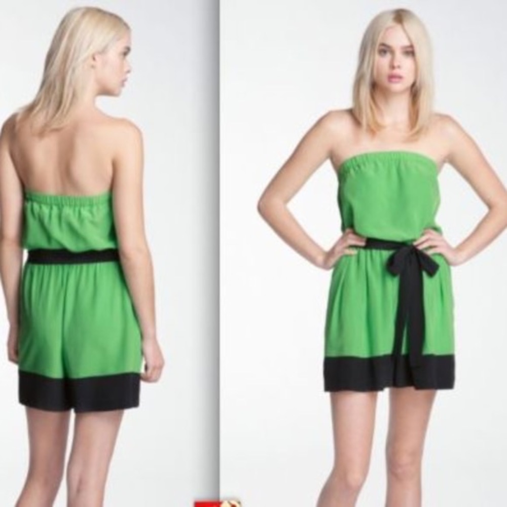 ROBERT RODRIGUEZ 100% SILK Romper with pockets! - Designer Vintage (no belt)